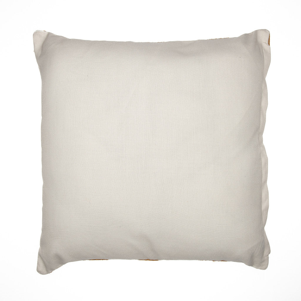 20" Navy Blue Check Throw Pillow With Embroidery-2