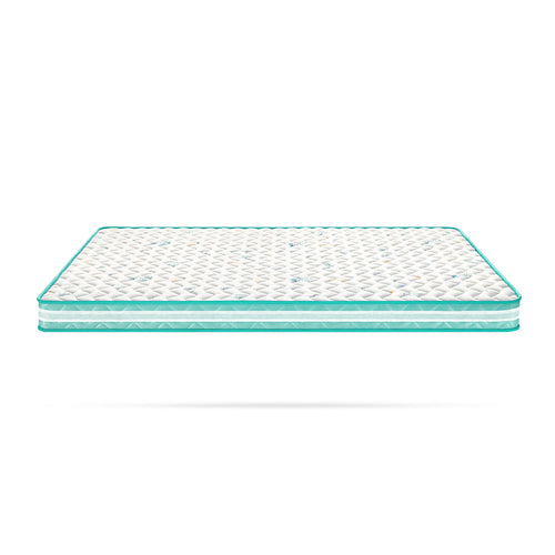 Single Blue Platform Bed Mattress Set and Storage-1